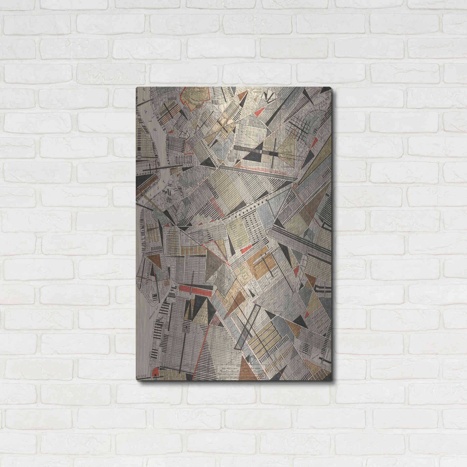 Luxe Metal Art 'Modern Map of Brooklyn' by Nikki Galapon Metal Wall Art,24x36