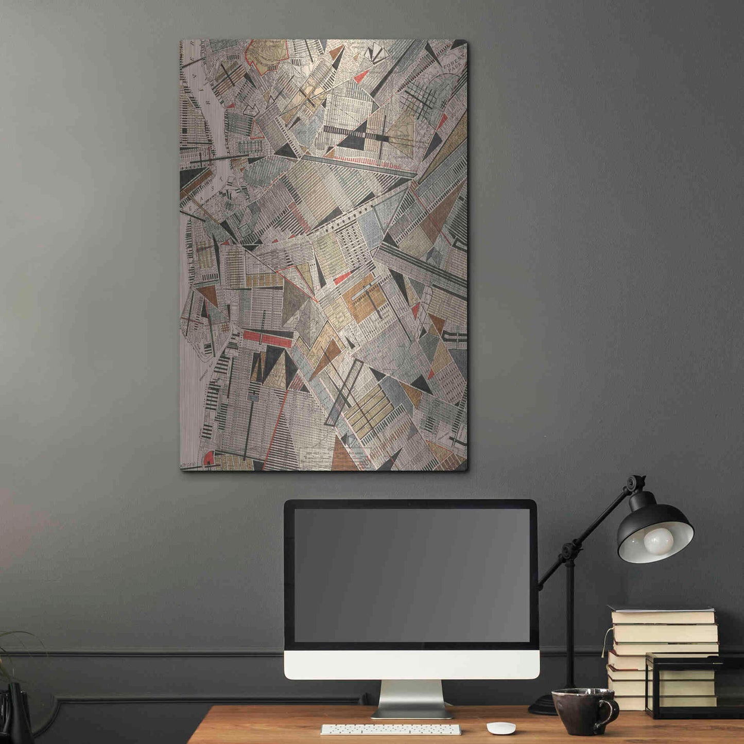 Luxe Metal Art 'Modern Map of Brooklyn' by Nikki Galapon Metal Wall Art,24x36
