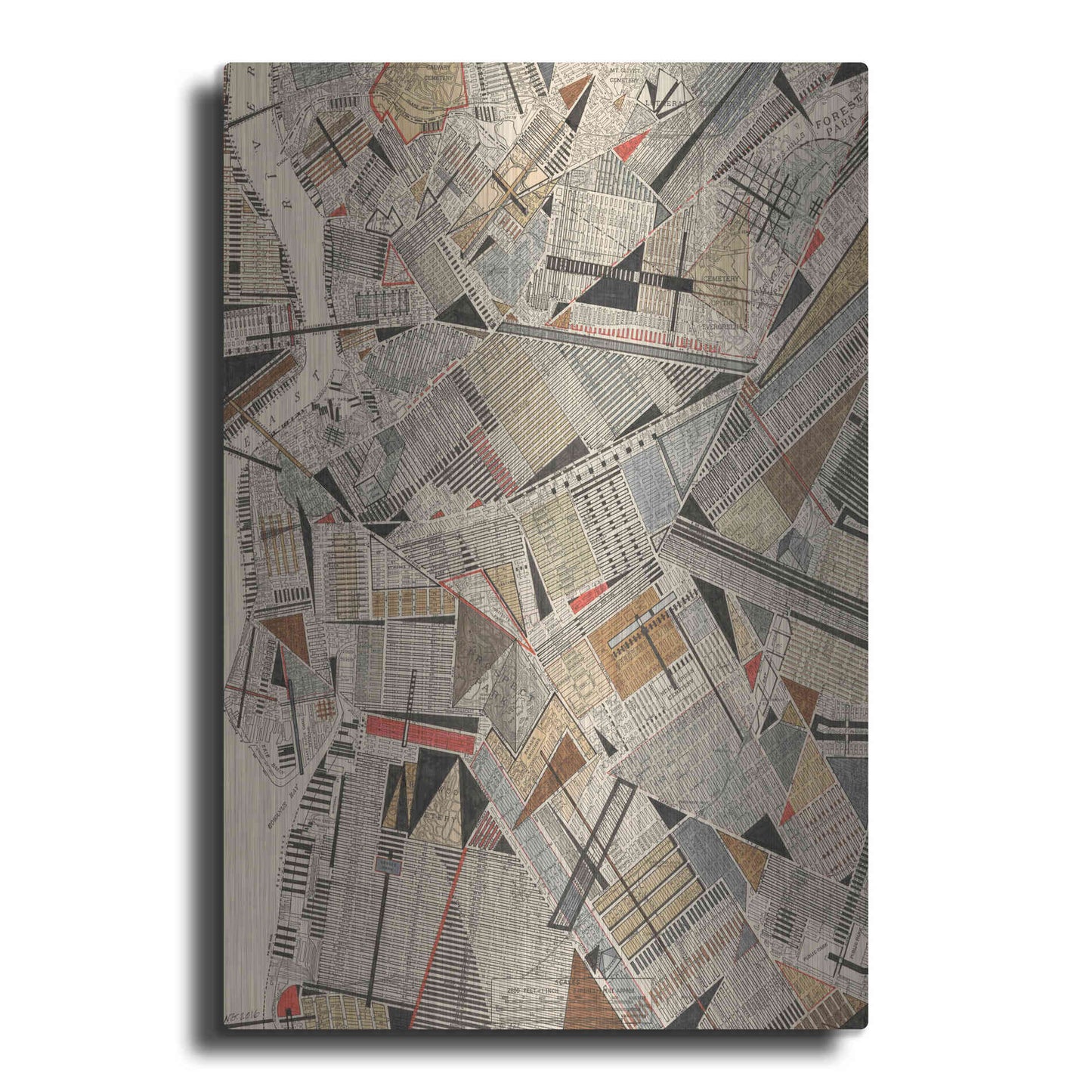 Luxe Metal Art 'Modern Map of Brooklyn' by Nikki Galapon Metal Wall Art