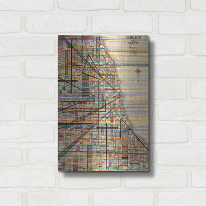 Luxe Metal Art 'Modern Map of Chicago' by Nikki Galapon Metal Wall Art,12x16