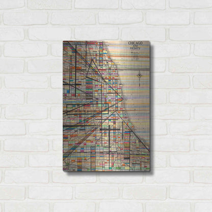 Luxe Metal Art 'Modern Map of Chicago' by Nikki Galapon Metal Wall Art,16x24