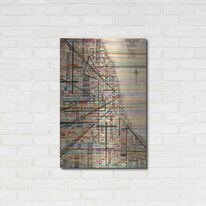 Luxe Metal Art 'Modern Map of Chicago' by Nikki Galapon Metal Wall Art,24x36