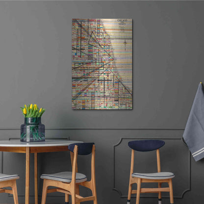 Luxe Metal Art 'Modern Map of Chicago' by Nikki Galapon Metal Wall Art,24x36