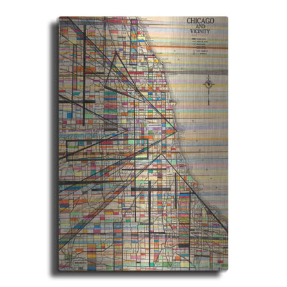 Luxe Metal Art 'Modern Map of Chicago' by Nikki Galapon Metal Wall Art