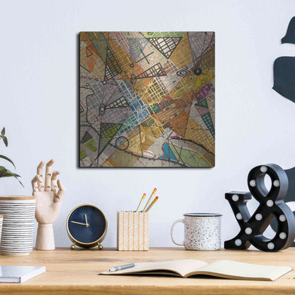 Luxe Metal Art 'Modern Map of D.C.' by Nikki Galapon Metal Wall Art,12x12