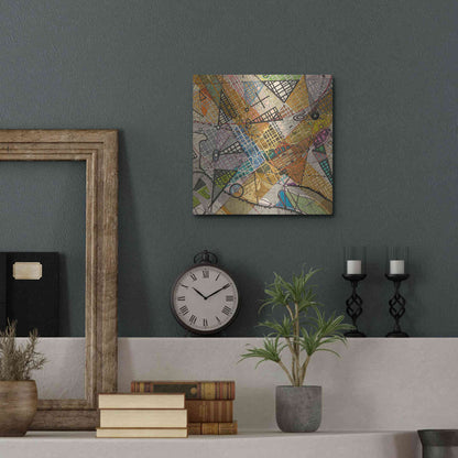 Luxe Metal Art 'Modern Map of D.C.' by Nikki Galapon Metal Wall Art,12x12