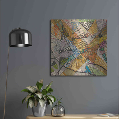 Luxe Metal Art 'Modern Map of D.C.' by Nikki Galapon Metal Wall Art,24x24