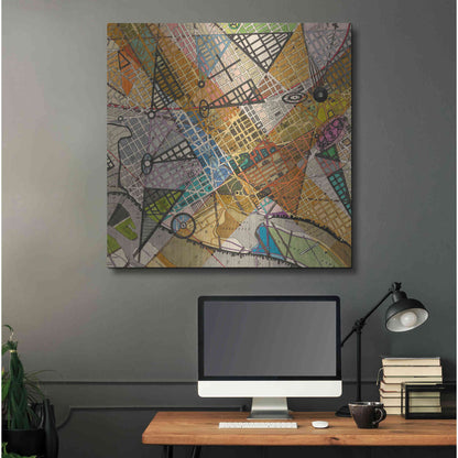 Luxe Metal Art 'Modern Map of D.C.' by Nikki Galapon Metal Wall Art,36x36