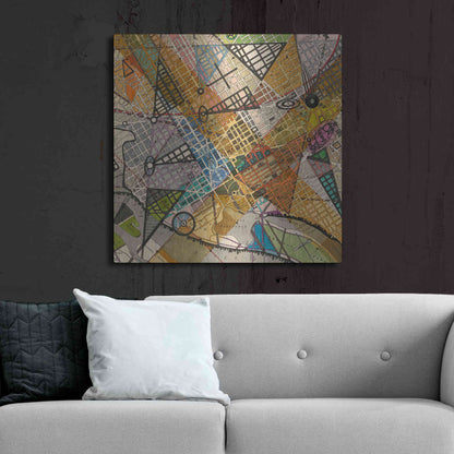 Luxe Metal Art 'Modern Map of D.C.' by Nikki Galapon Metal Wall Art,36x36