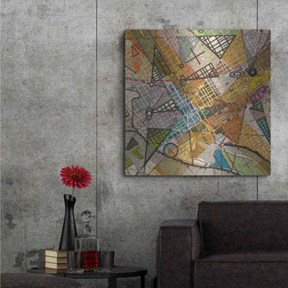 Luxe Metal Art 'Modern Map of D.C.' by Nikki Galapon Metal Wall Art,36x36