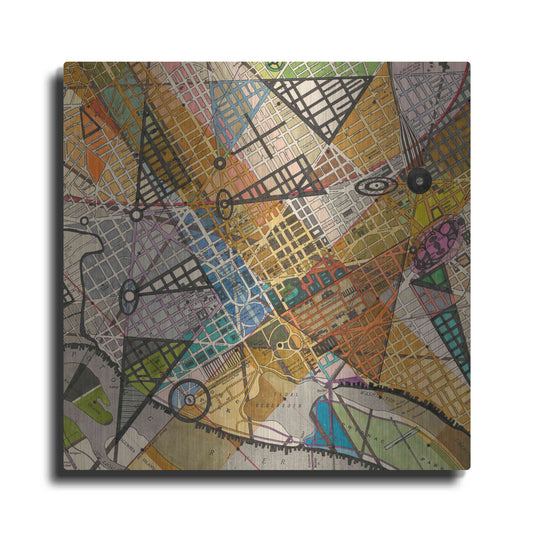 Luxe Metal Art 'Modern Map of D.C.' by Nikki Galapon Metal Wall Art
