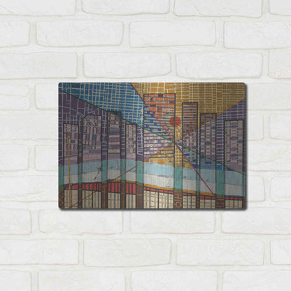 Luxe Metal Art 'Modern Map of Detroit' by Nikki Galapon Metal Wall Art,16x12