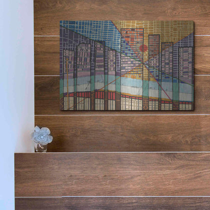 Luxe Metal Art 'Modern Map of Detroit' by Nikki Galapon Metal Wall Art,16x12