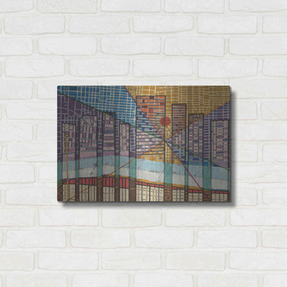 Luxe Metal Art 'Modern Map of Detroit' by Nikki Galapon Metal Wall Art,24x16