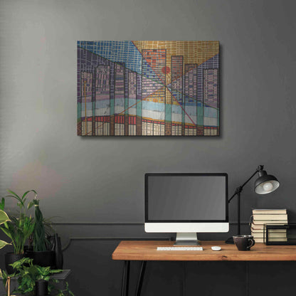 Luxe Metal Art 'Modern Map of Detroit' by Nikki Galapon Metal Wall Art,36x24