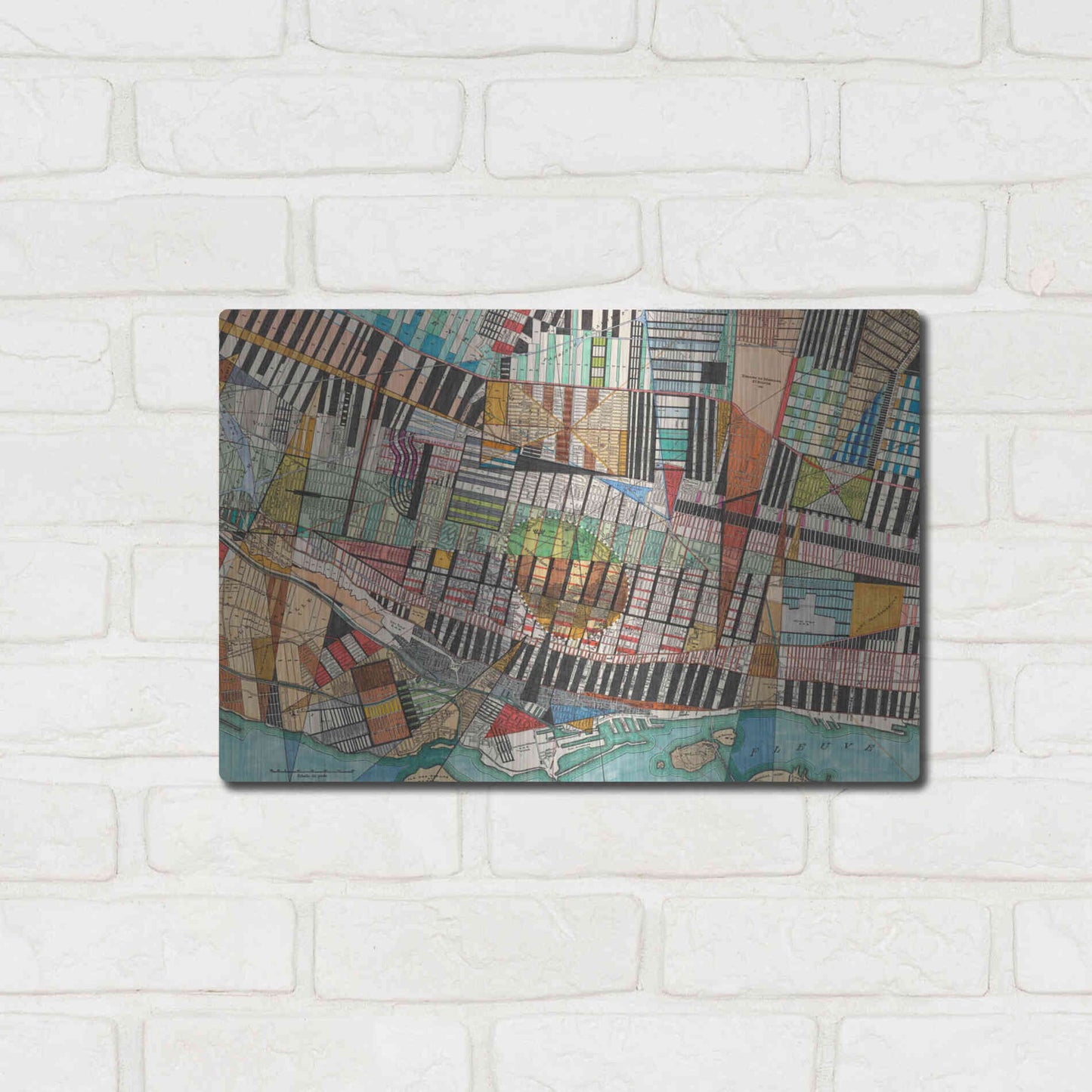 Luxe Metal Art 'Modern Map of Montreal' by Nikki Galapon Metal Wall Art,16x12