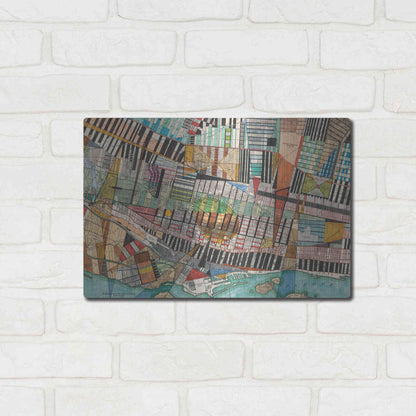 Luxe Metal Art 'Modern Map of Montreal' by Nikki Galapon Metal Wall Art,16x12