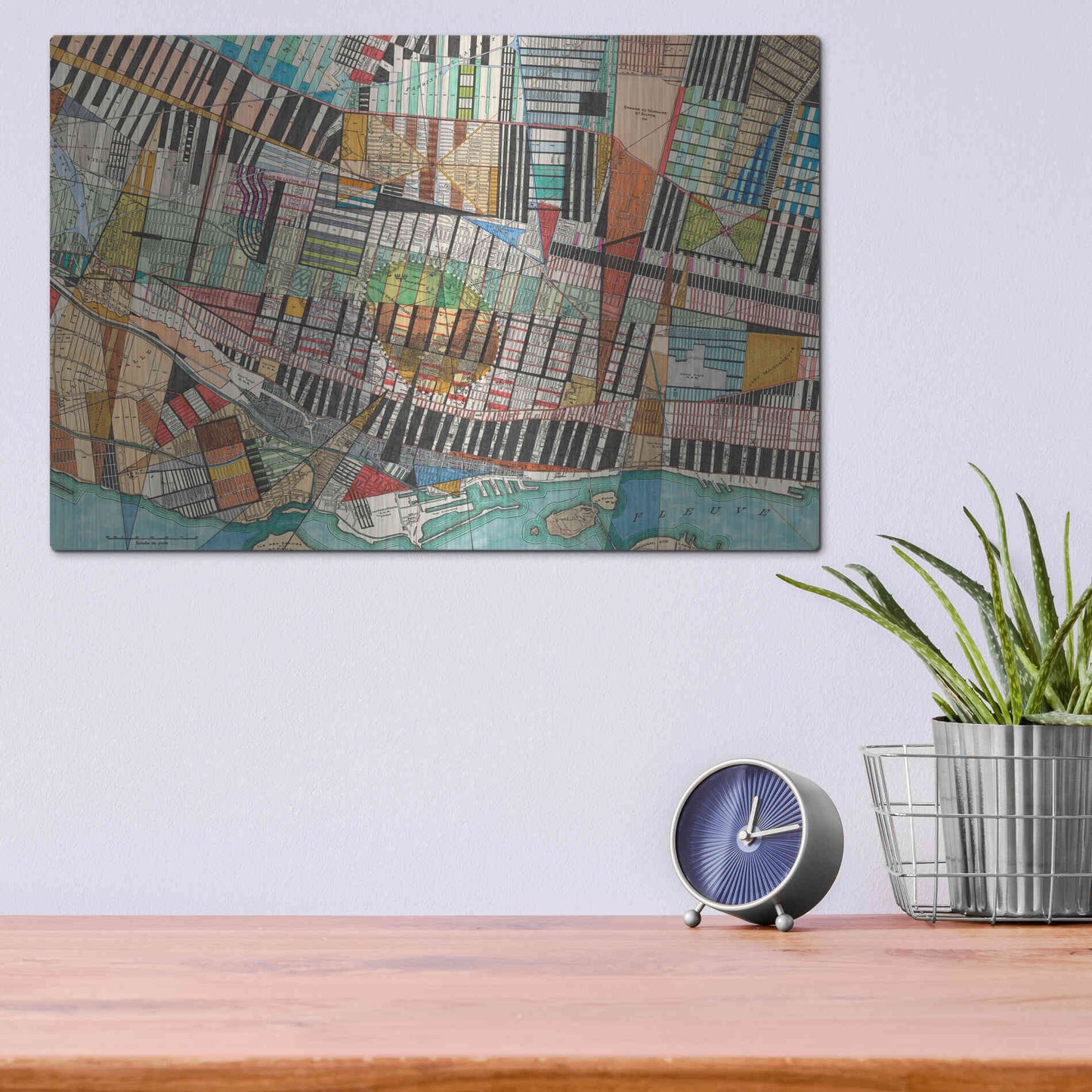 Luxe Metal Art 'Modern Map of Montreal' by Nikki Galapon Metal Wall Art,16x12