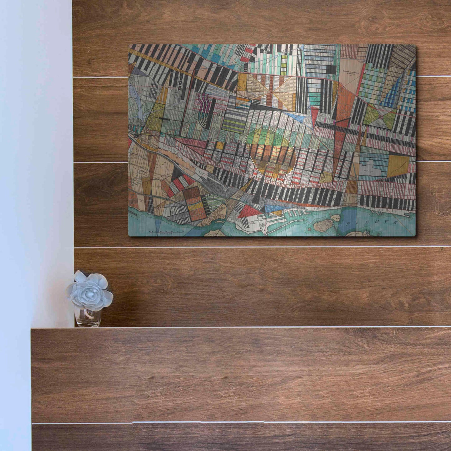 Luxe Metal Art 'Modern Map of Montreal' by Nikki Galapon Metal Wall Art,16x12