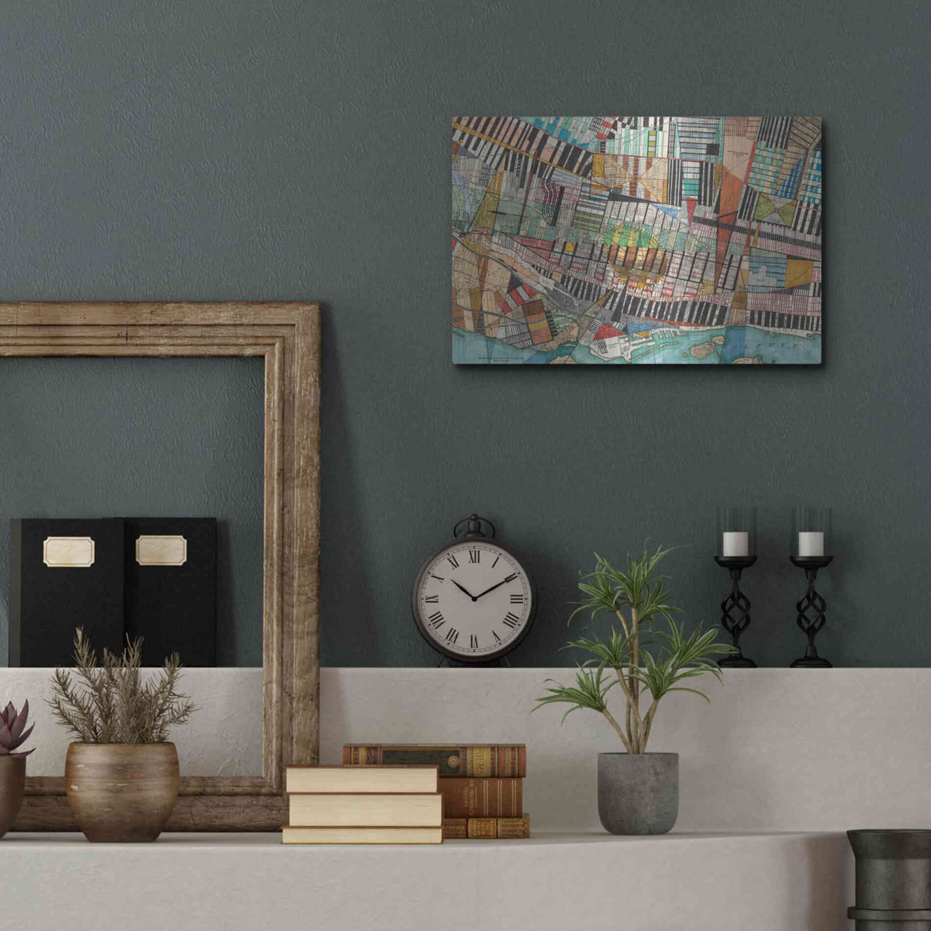 Luxe Metal Art 'Modern Map of Montreal' by Nikki Galapon Metal Wall Art,16x12