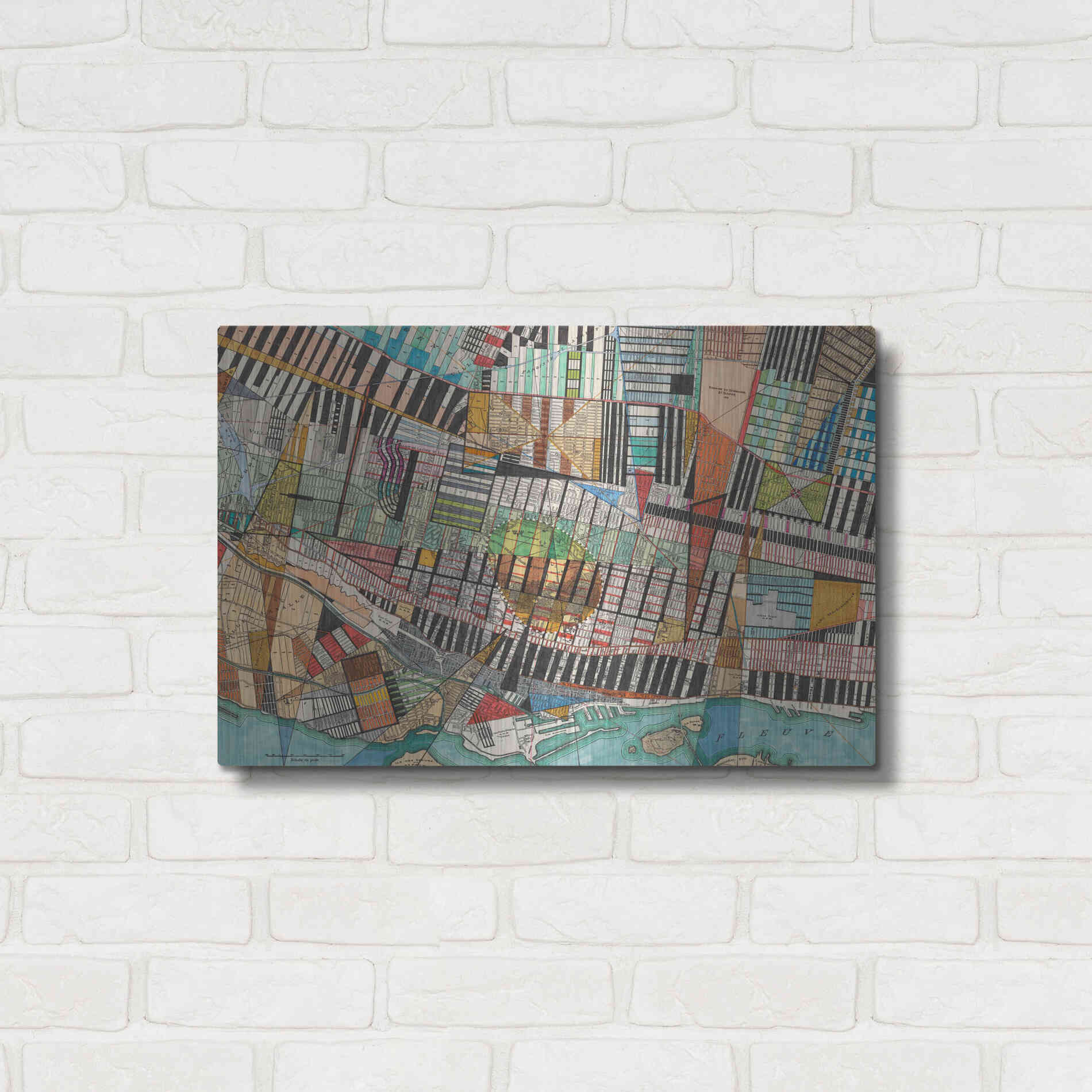 Luxe Metal Art 'Modern Map of Montreal' by Nikki Galapon Metal Wall Art,24x16