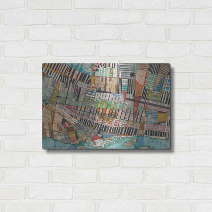 Luxe Metal Art 'Modern Map of Montreal' by Nikki Galapon Metal Wall Art,24x16