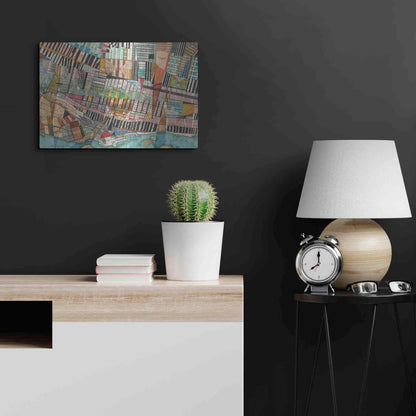 Luxe Metal Art 'Modern Map of Montreal' by Nikki Galapon Metal Wall Art,24x16
