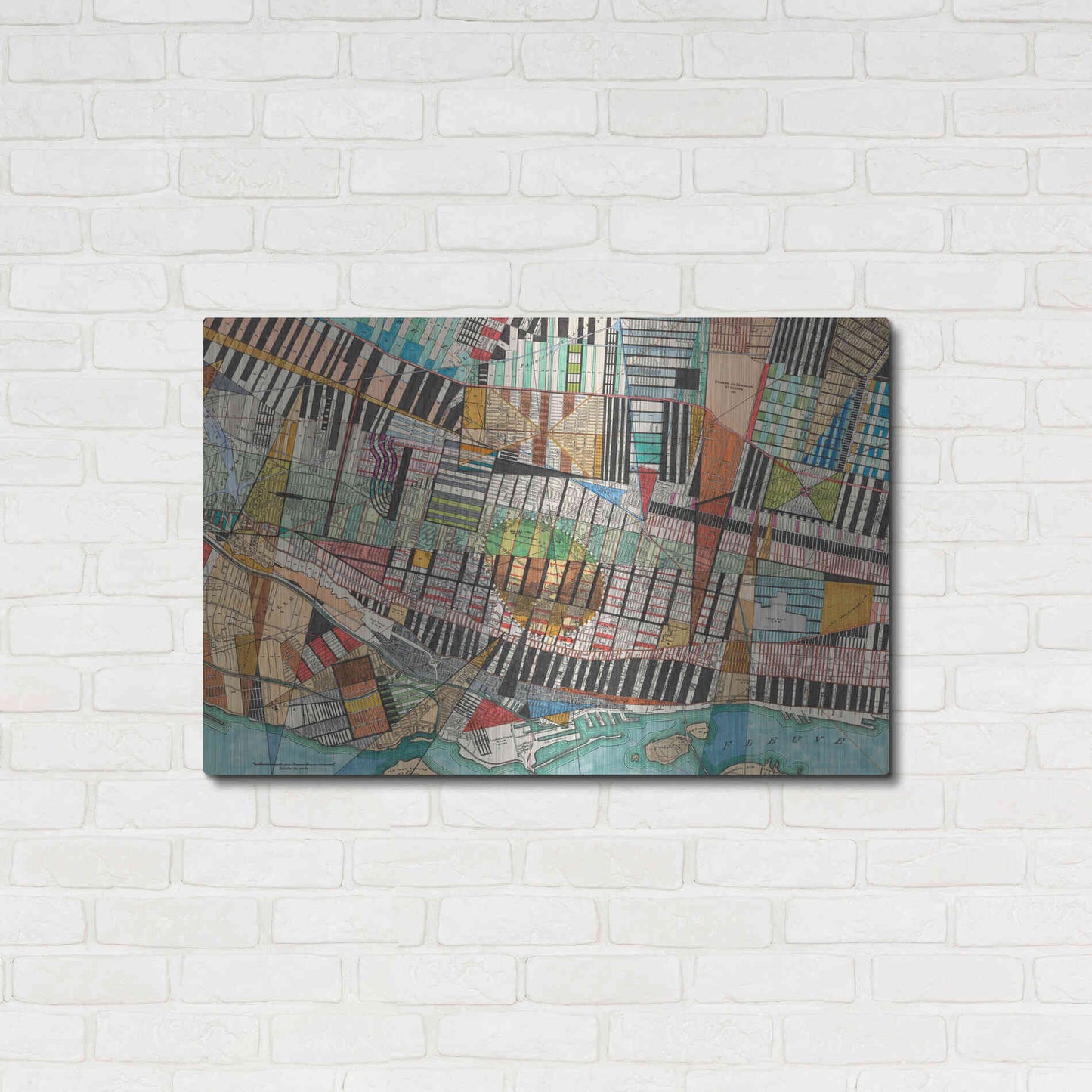 Luxe Metal Art 'Modern Map of Montreal' by Nikki Galapon Metal Wall Art,36x24