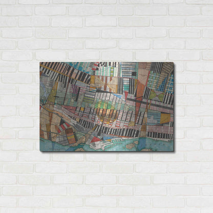 Luxe Metal Art 'Modern Map of Montreal' by Nikki Galapon Metal Wall Art,36x24