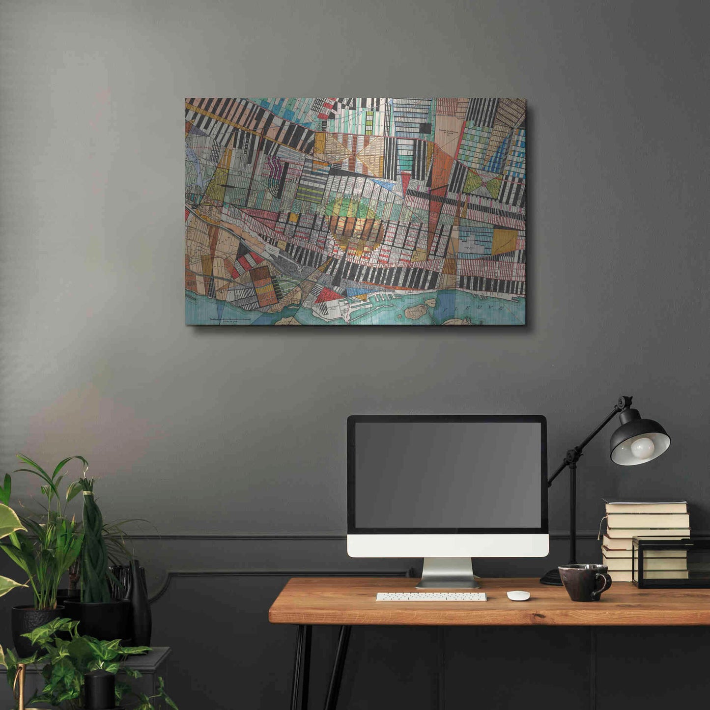Luxe Metal Art 'Modern Map of Montreal' by Nikki Galapon Metal Wall Art,36x24