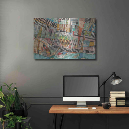 Luxe Metal Art 'Modern Map of Montreal' by Nikki Galapon Metal Wall Art,36x24