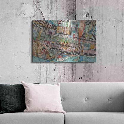 Luxe Metal Art 'Modern Map of Montreal' by Nikki Galapon Metal Wall Art,36x24