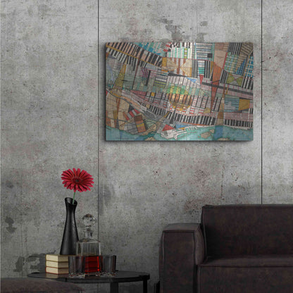 Luxe Metal Art 'Modern Map of Montreal' by Nikki Galapon Metal Wall Art,36x24