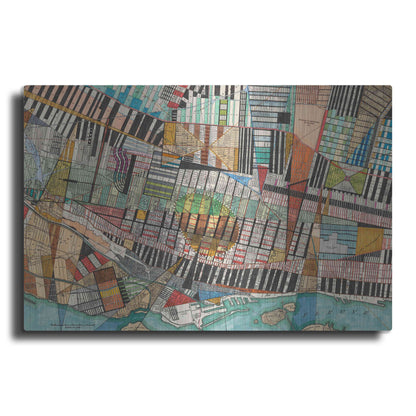 Luxe Metal Art 'Modern Map of Montreal' by Nikki Galapon Metal Wall Art