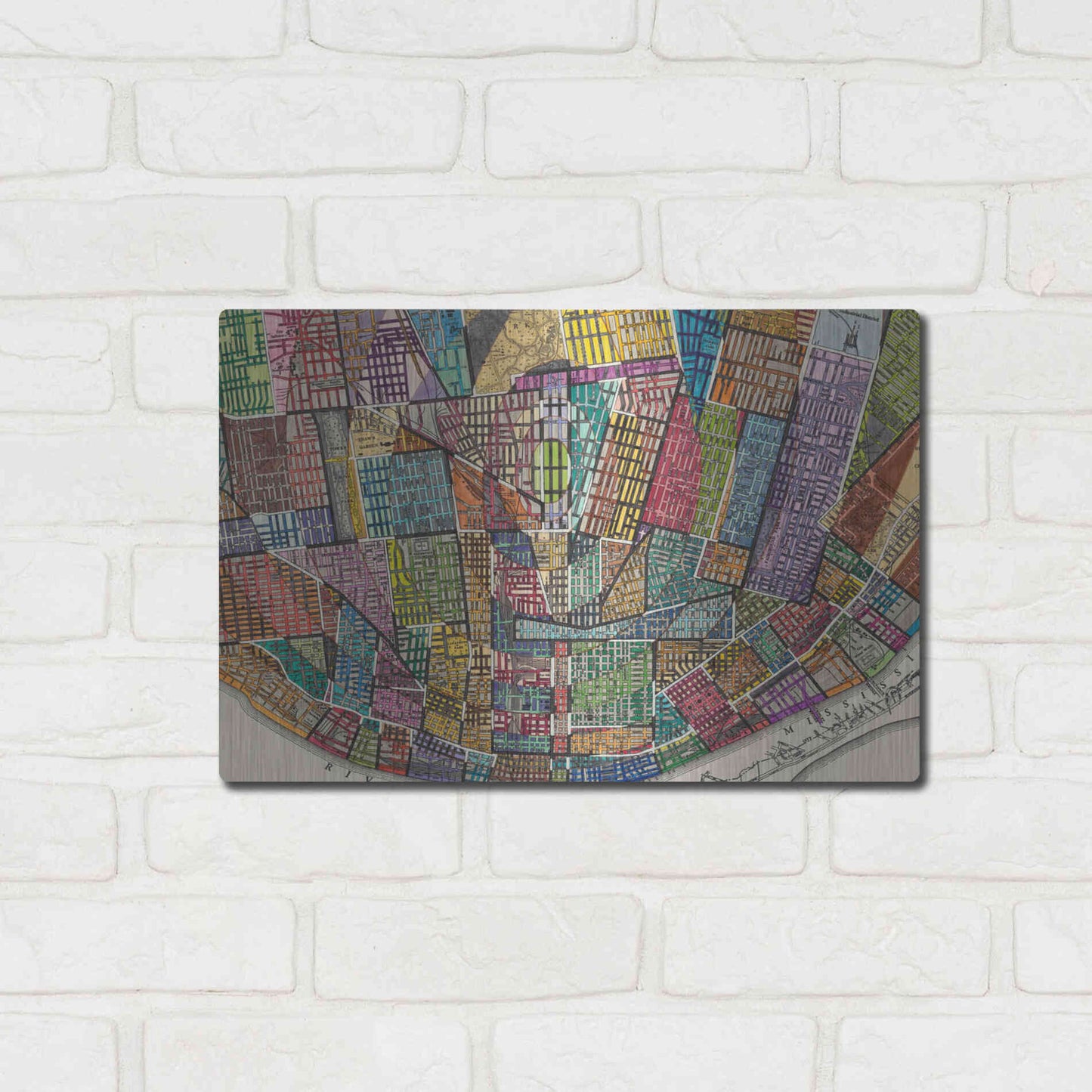 Luxe Metal Art 'Modern Map of St. Louis' by Nikki Galapon Metal Wall Art,16x12