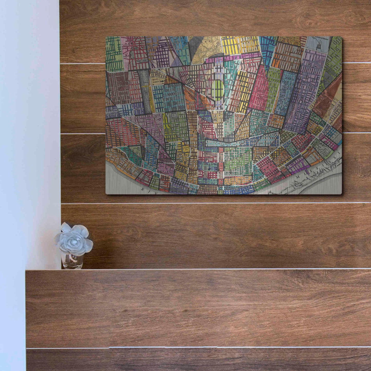 Luxe Metal Art 'Modern Map of St. Louis' by Nikki Galapon Metal Wall Art,16x12