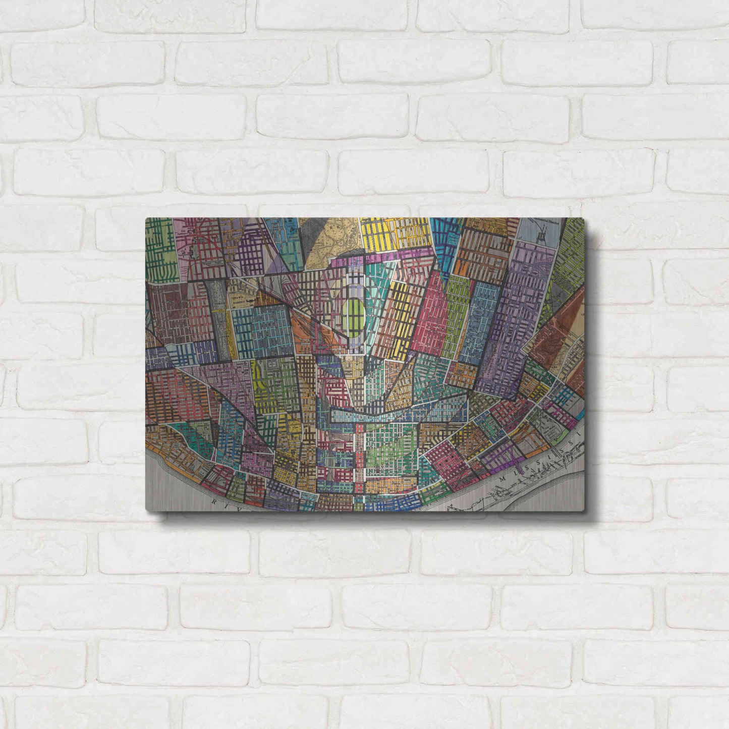 Luxe Metal Art 'Modern Map of St. Louis' by Nikki Galapon Metal Wall Art,24x16