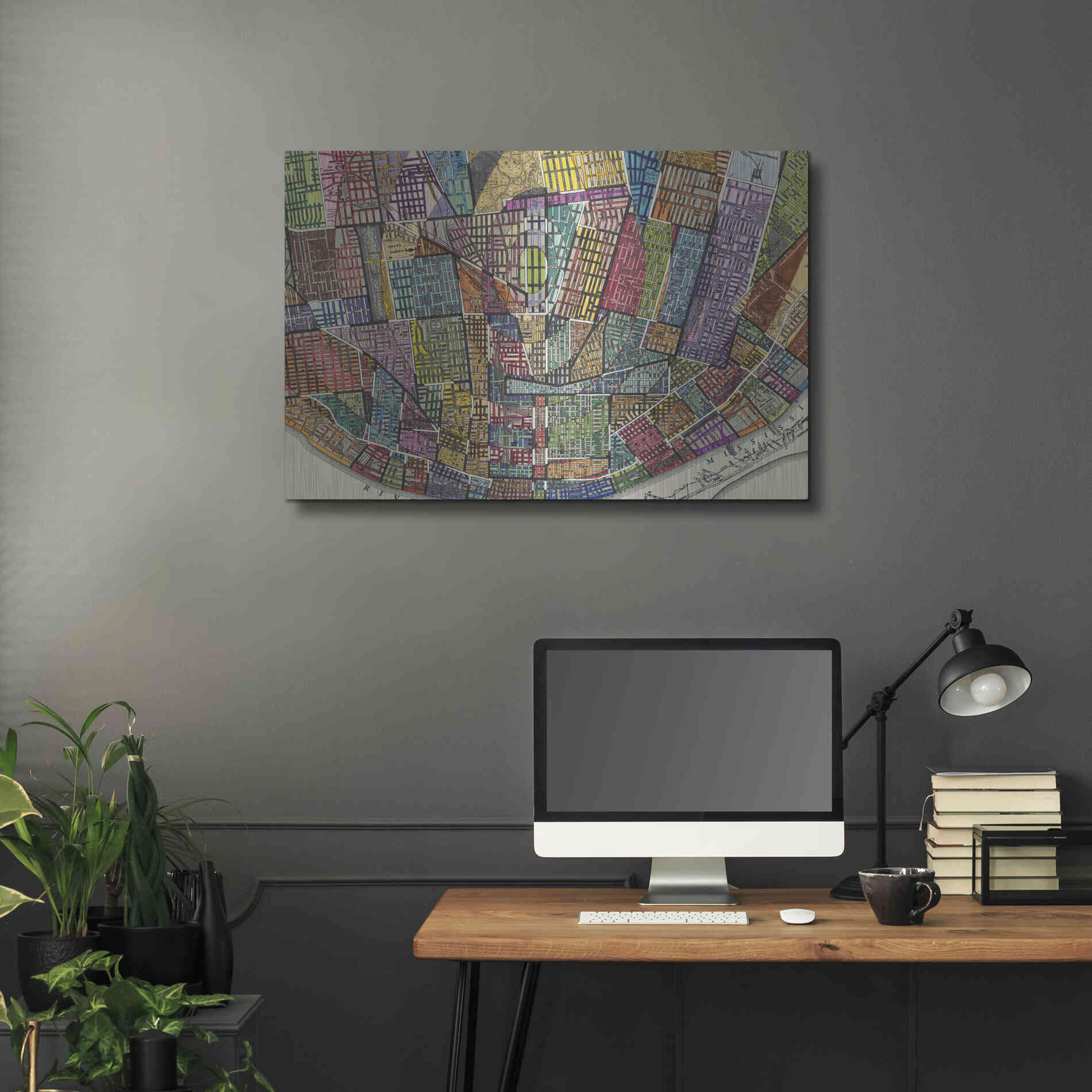 Luxe Metal Art 'Modern Map of St. Louis' by Nikki Galapon Metal Wall Art,36x24