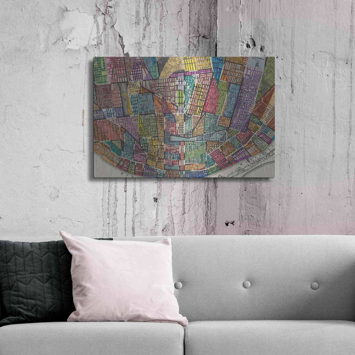 Luxe Metal Art 'Modern Map of St. Louis' by Nikki Galapon Metal Wall Art,36x24