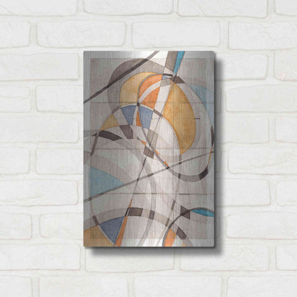 Luxe Metal Art 'Ovals & Lines I' by Nikki Galapon Metal Wall Art,12x16