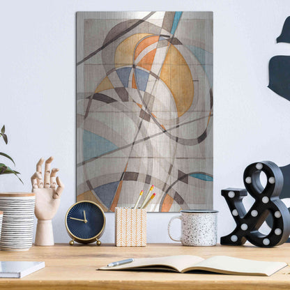 Luxe Metal Art 'Ovals & Lines I' by Nikki Galapon Metal Wall Art,12x16