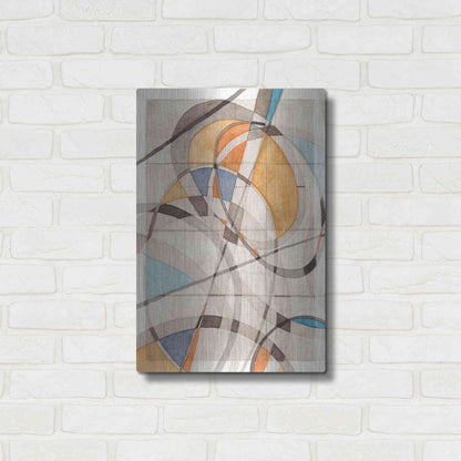 Luxe Metal Art 'Ovals & Lines I' by Nikki Galapon Metal Wall Art,16x24