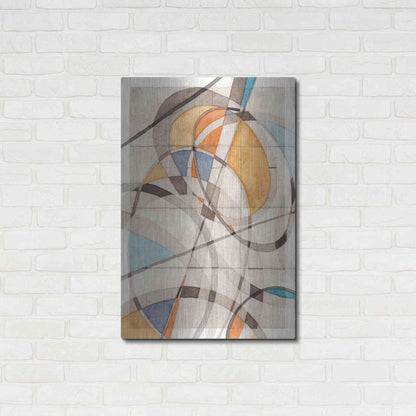 Luxe Metal Art 'Ovals & Lines I' by Nikki Galapon Metal Wall Art,24x36