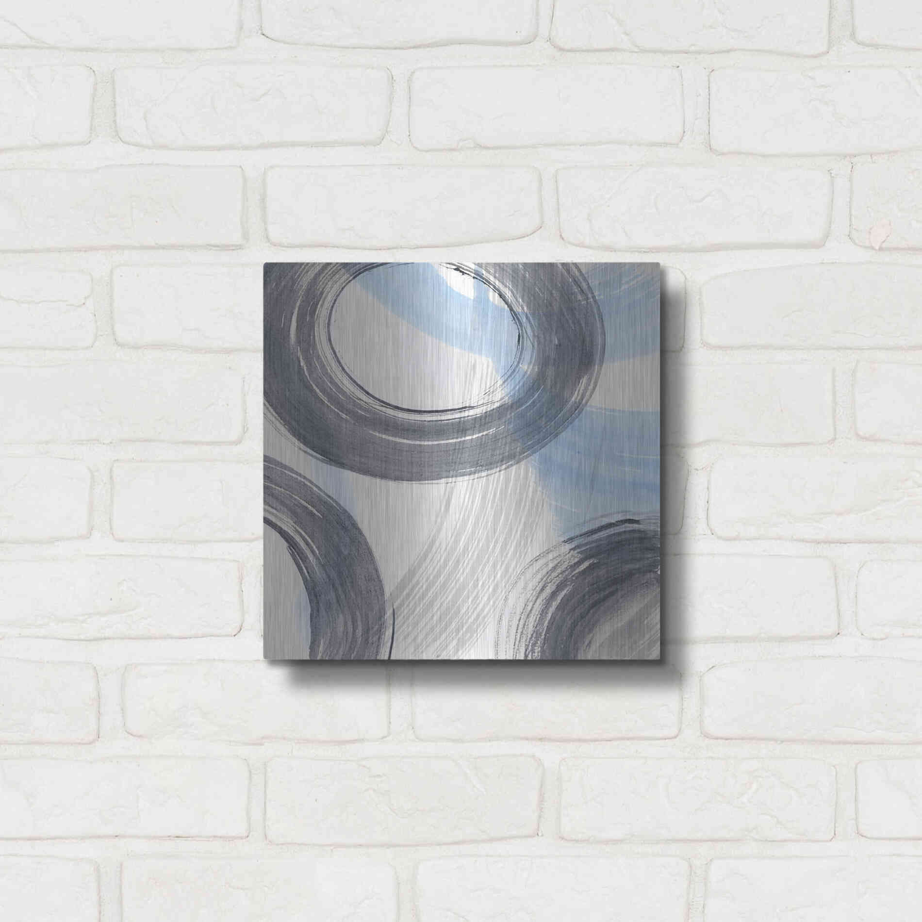 Luxe Metal Art 'Twist and Turns II' by Renee W. Stramel, Metal Wall Art,12x12