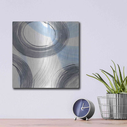 Luxe Metal Art 'Twist and Turns II' by Renee W. Stramel, Metal Wall Art,12x12