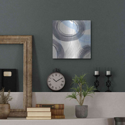 Luxe Metal Art 'Twist and Turns II' by Renee W. Stramel, Metal Wall Art,12x12