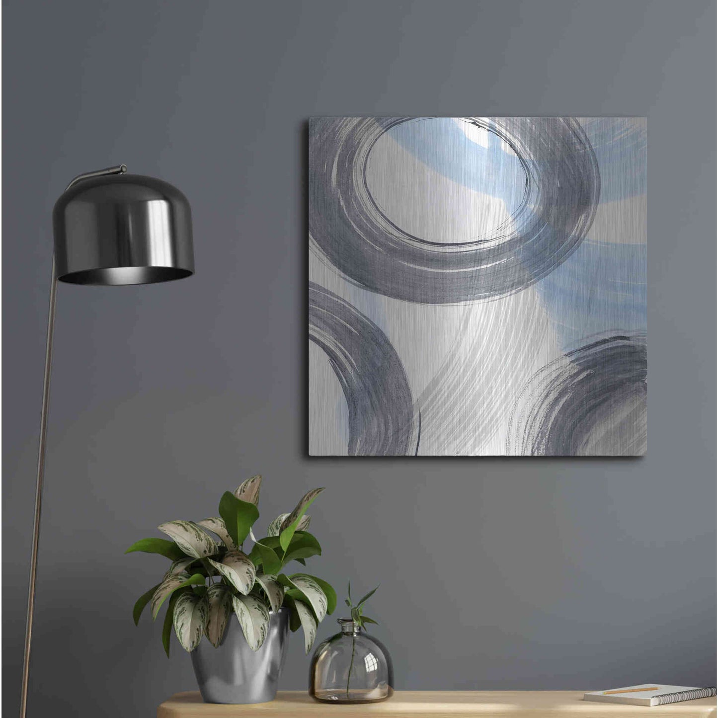 Luxe Metal Art 'Twist and Turns II' by Renee W. Stramel, Metal Wall Art,24x24