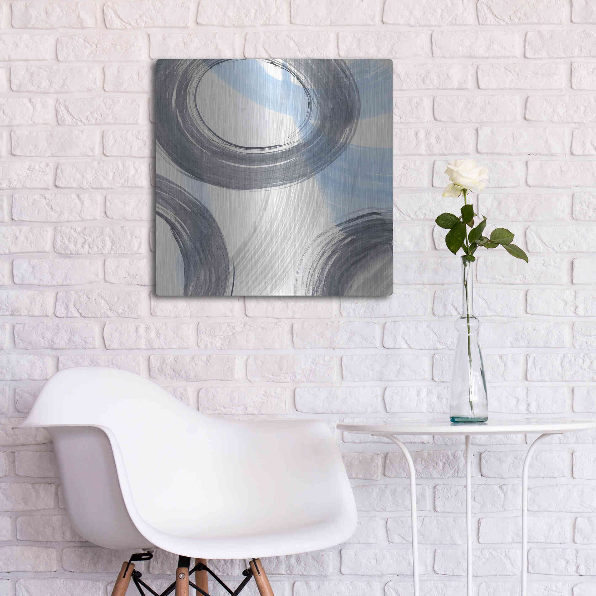 Luxe Metal Art 'Twist and Turns II' by Renee W. Stramel, Metal Wall Art,24x24