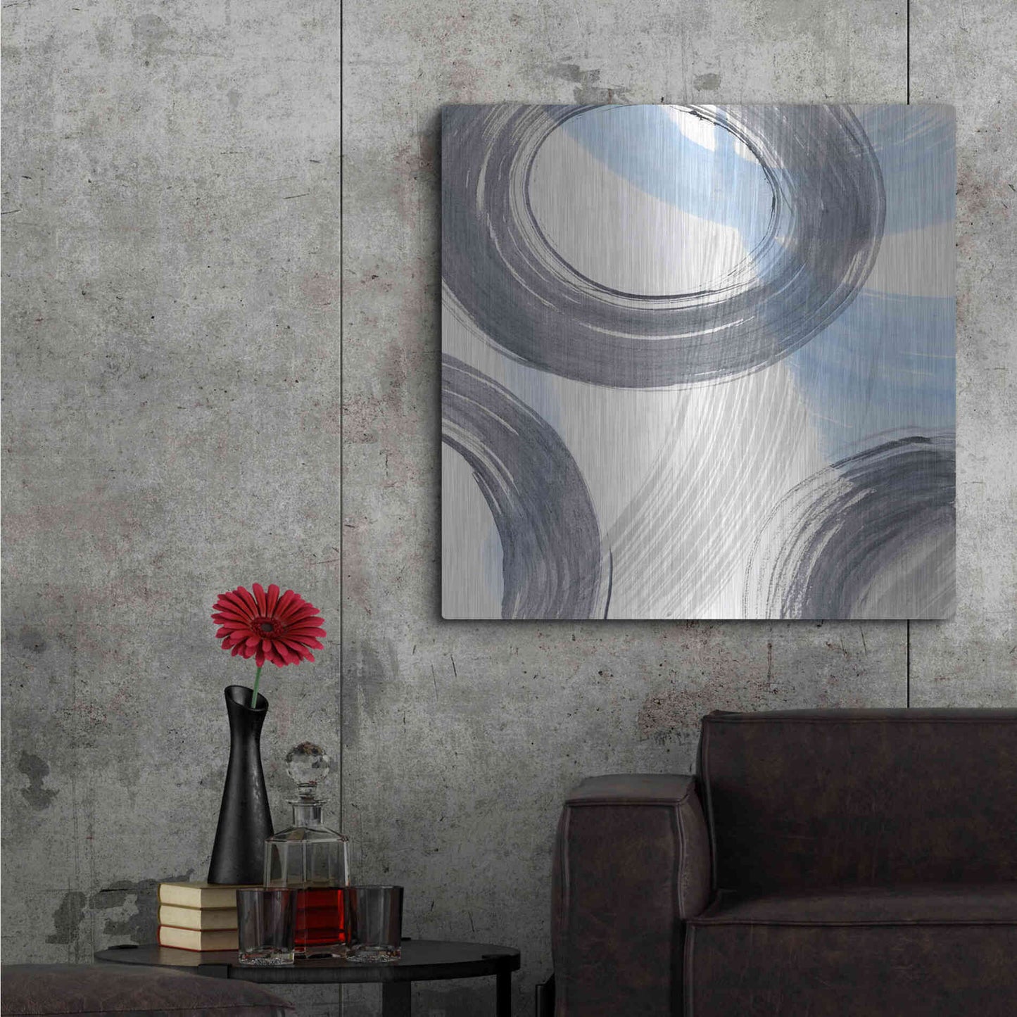 Luxe Metal Art 'Twist and Turns II' by Renee W. Stramel, Metal Wall Art,36x36