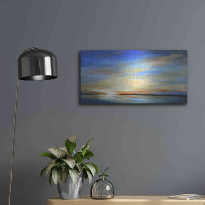 Luxe Metal Art 'April Sky II' by Sheila Finch Metal Wall Art,24x12